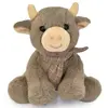Histoire d'Ours Peluche petite vache foulard MARRON Doudou & Compagnie