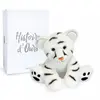 Doudou et Compagnie Histoire D'ours Bébé Tigre Blanc 25cm