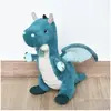 Doudou et Compagnie Animal en peluche Histoire d'ours Grégoire Le Dragon émeraude 40 cm