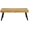 ZAGO Table basse rectangulaire teck recyclé et métal 120 cm