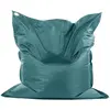 Cotton Wood Pouf de sol en polystyrène recyclé 140 x 180 cm Bleu Canard