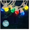 SKYLANTERN Guinguette Ampoules Remplaçables Multicolore 10 m Cable Blanc