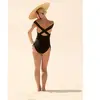 Maillot De Bain De Grossesse 1 Pièce Toscane Cache Coeur Noir