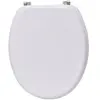 Tendance - abattant wc mdf 18 pouces attaches acier inoxydable - blanc