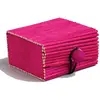 Sachet de 2 Coffres bambou, Fuchsia