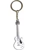 Sachet de 1 porte-clés métal Guitare rock Blanche