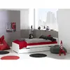 3S. x Home Lit gigogne 90x200 cm avec sommier Blanc FEROE