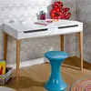 3S. x Home Bureau blanc 2 tiroirs