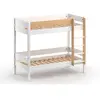 Chambrekids Nateo Concept - Lit superposé 90x190 en Pin massif Blanc et Bois HOYA