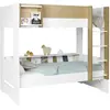 Chambrekids Lit superposé avec rangement Blanc Et Bois