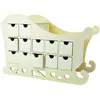 MEGACREA DIY Calendrier de l'Avent traineau bois 37,5x25x17cm