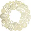 Couronne décorative - Non spécifié - Bois brut - 22,5 x 22,4 cm - Intérieur - Mixte