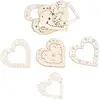 Paris Prix Embellisseurs en Bois - Coeurs - Lot de 8