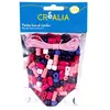 Sachet de perles roses en bois avec cordon - Créalia