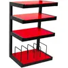 Meubles hi-fi NorStone Esse hi-fi Vinyl noir satiné verres rouges