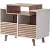 Meubles hi-fi NorStone Oslo 800 Blanc et Chêne