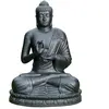 Wanda Collection Statue de bouddha assis noir 150cm