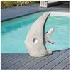 Sculpture contemporaine poisson 78 cm gris