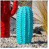Wanda Collection - Statue cactus jardin deco bleu 30 cm