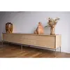 DELORME DESIGN Meuble TV 2 tiroirs 2 portes en chêne massif COPA