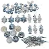 PROVENCE OUTILLAGE Décoration de sapin 73 pcs bleu
