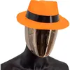Chapeau Tribly style Mafieux fluo néon Orange