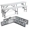 Sotech Banc en plastique pliable 183 cm Blanc