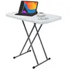 Table Compacte et Pliable - SOTECH - Blanc - Acier - HDPE