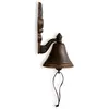 Décoration d'Autrefois Cloche Fleur de Lys Fonte Marron 10x10.5x20.5cm