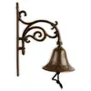 Décoration d'autrefois Cloche fonte marron 20.5x11.5x25.5cm