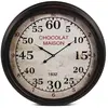 Horloge ancienne murale chocolat maison - Métal - Blanc - Décoration d'Autrefois