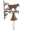 Décoration d'autrefois Cloche vache fonte