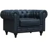 Habitat et Jardin FAUTEUIL CHESTERFIELD ALIZA - NOIR
