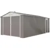 Habitat et Jardin Garage métal Nevada avec Porte battante - 18,56 m²