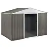 Abri de jardin métal "Dallas" - 5,29 m2 (4,83 m2 au sol) - Taupe