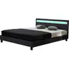 Habitat Et Jardin - Lit led 'Maria' - 140 x 190 cm - Noir