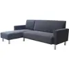 Canapé d'angle tissu réversible "Rio" - 4 places - Gris