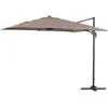 Parasol jardin déporté Alu "Sun 3" - Carré - 3 x 3 m - Taupe