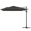 parasol jardin déporté alu sun 4 - rectangle - 3 x 4 m - noir