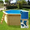 Piscine bois "Hawai" - 4.10 x 1.20 m + Bâche à bulles 180 + Bâche hive...