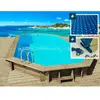 Piscine bois " Palma " - 7.57 x 4.07 x 1.31 m + Bâche à bulles 180 µ ...
