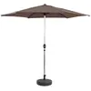 parasol jardin droit alu sol - rond - ø 3m - gris - avec pied à lester