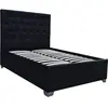 Habitat et jardin Lit Double Avec Coffre "Tino" - 160 × 200 Cm - Noir