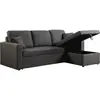 Canapé d'angle convertible Alain - Gris - Réversible - Déhoussable - C...