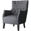 Habitat et Jardin Fauteuil Scandinave Tissu Duchesse - Gris - 76 x 83 x 100,5 cm