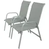 Fauteuil jardin Alu/Textilène Porto - Phoenix - Gris clair - Lot de 2