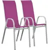 Fauteuil jardin Textilène "Cordoba" - Phoenix - Rose - Lot de 2