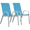 Fauteuil jardin Textilène Cordoba - Phoenix - Bleu - Lot de 2
