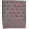 Tête De Lit Capitonnée "déco" - 99 Cm - Taupe - En Tissu