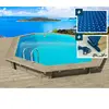 Piscine bois " Palma 145 " 7.57 x 4.07 x 1.44 m - Bâche à bulles 180 ...